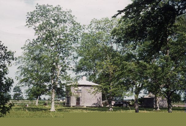Photograph of the Octagon House, circa 1954. Photo from the Octagon House historic site. Used by permission.