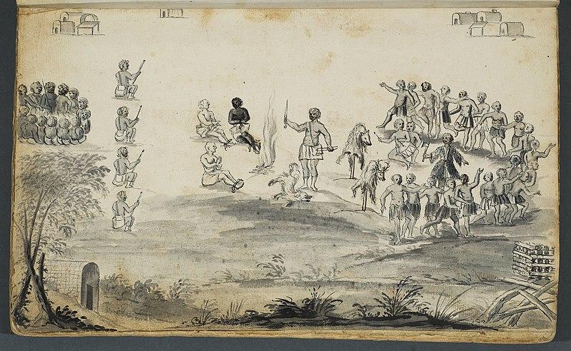 Christoph von Graffenried (1661-1743) and John Lawson (1674-1711) as prisoners of the Tuscarora, 1711 A drawing of Baron Christoph Von Graffenried and John Lawson held captive by the Tuscarora Indians.