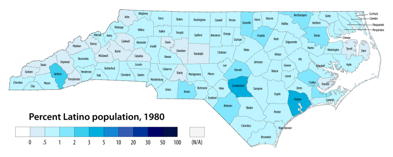 <img typeof="foaf:Image" src="http://statelibrarync.org/learnnc/sites/default/files/images/LatinoPop_1980.png" width="2000" height="800" alt="Percent Latino population, 1980" title="Percent Latino population, 1980" /> <img typeof="foaf:Image" src="http://statelibrarync.org/learnnc/sites/default/files/images/LatinoPop_1980.png" width="2000" height="800" alt="Percent Latino population, 1980" title="Percent Latino population, 1980" />
