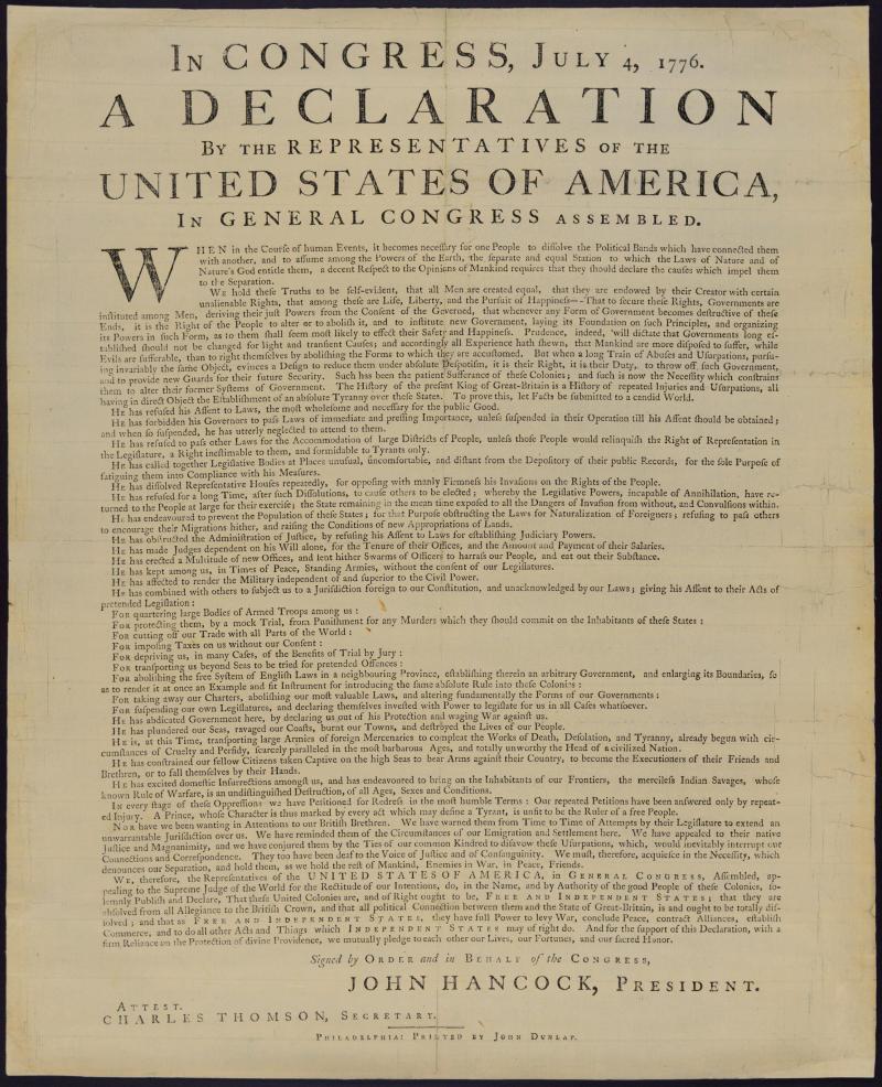 The Declaration of Independence The Declaration of Independence