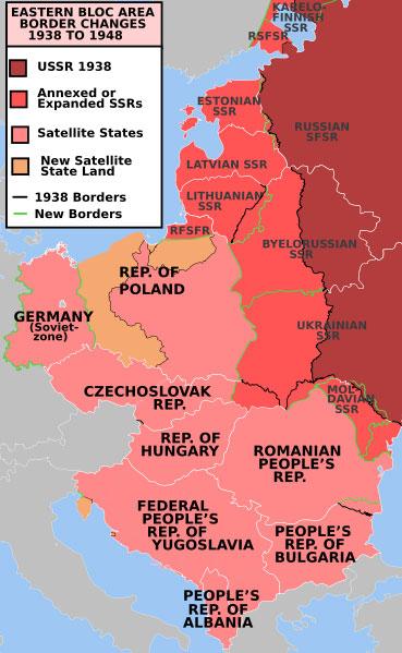 Eastern bloc map Eastern bloc map