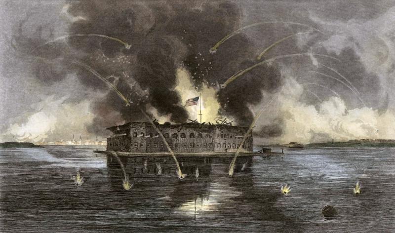 The bombardment of Fort Sumter The bombardment of Fort Sumter