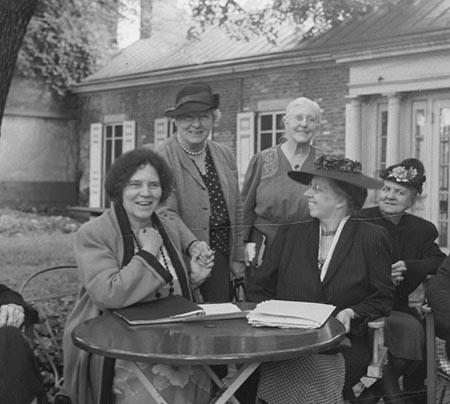 Paul, Alice (1950) This is a photograph of Alice Paul (far left, sitting) with other members of the National Women's Party in 1950.