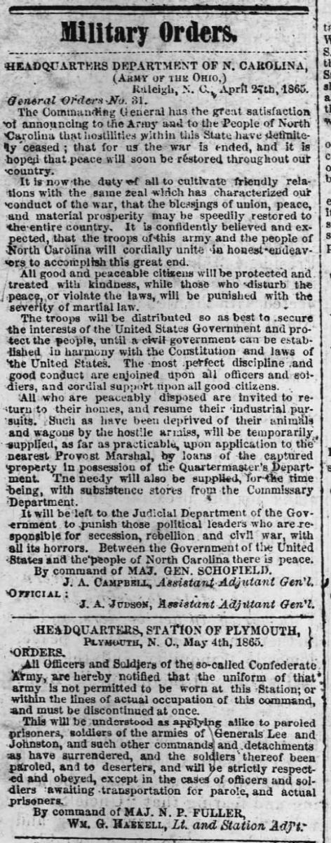 Old Flag Military Orders Newspaper Clipping Old Flag Military Orders Newspaper Clipping