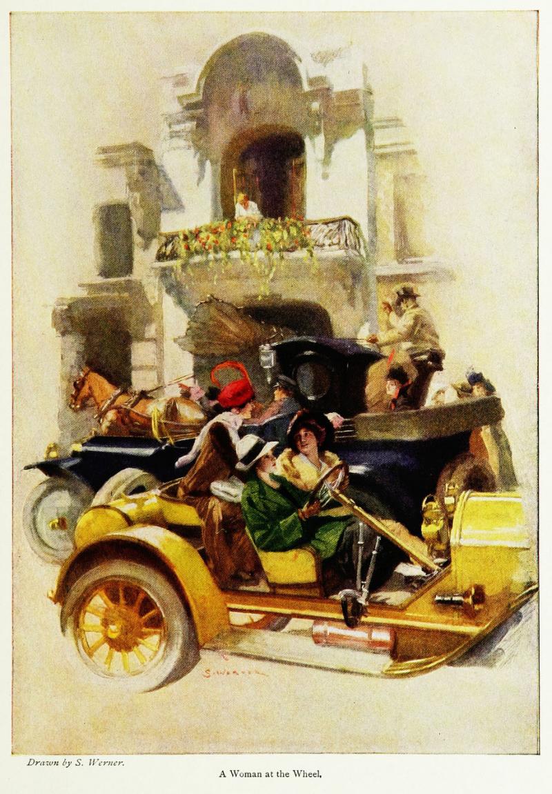 A woman at the wheel A woman at the wheel