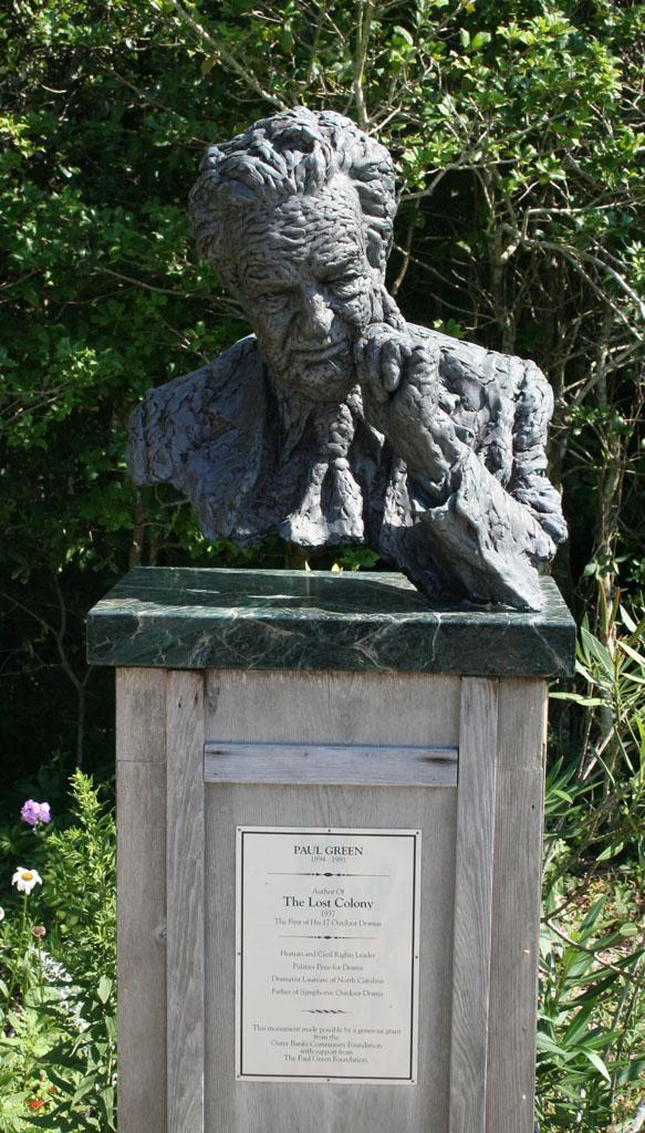 Bust of Paul Green at Waterside Theatre, Manteo Bust of Paul Green at Waterside Theatre, Manteo