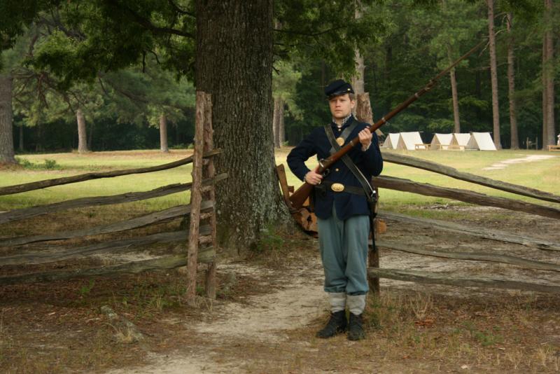 Union soldier standing picket Union soldier standing picket