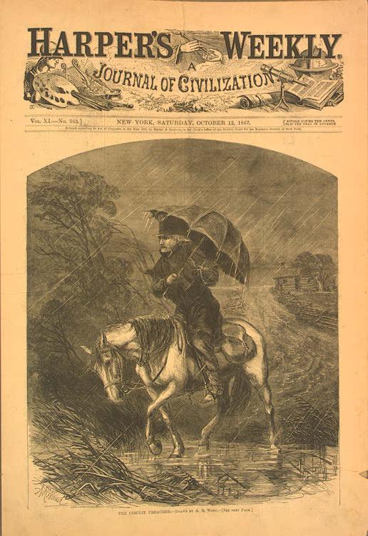 Circuit rider from Harper's Weekly Circuit rider from Harper's Weekly