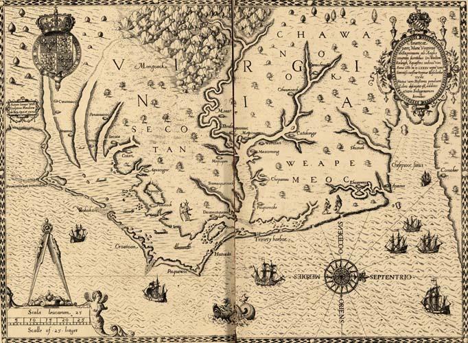 The Carte of All the Coast of Virginia The Carte of All the Coast of Virginia