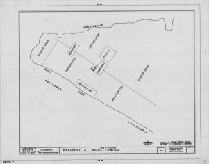 (click to view larger) 1800 zoning of Beaufort, historical background of Beaufort, Beaufort, North Carolina. Courtesy of NCSU Libraries' Digital Collections: Rare and Unique Materials. 