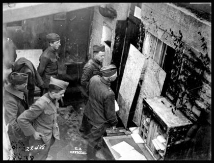 "Signal Headquarters, 60th Brigade, 30th Division, near Premont, France, October 7, 1918." Image courtesy of Office of Archives & History. "Signal Headquarters, 60th Brigade, 30th Division, near Premont, France, October 7, 1918." Image courtesy of Office of Archives & History.