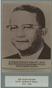 "1974-1980 Herbert Bell Shaw." Image available from The Most Worshipful Prince Hall Grand Lodge. Herbert Bell Shaw