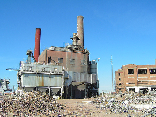 Demolition of Fieldcrest Cannon Mills, Kannapolis, NC, 2004. Image courtesy of Brad Spry. Demolition of Fieldcrest Cannon Mills, Kannapolis, NC, 2004. Image courtesy of Brad Spry.