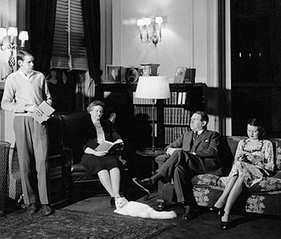 A photograph of Governor J. Melville Broughton with his wife Alice, son Woodson, and daughter Alice. Image from the North Carolina Museum of History. 