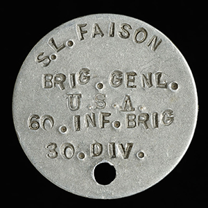 "Nametag, Accession #: H.1919.19.3." 1918. North Carolina Museum of History.