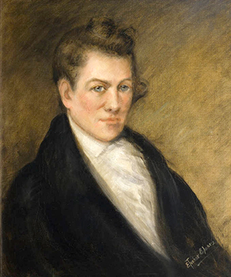 A portrait of Alabama's 3rd governor Israel Pickens, painted in 1930 by  Elizabeth Tinker Elmore. Image from the Alabama Department of Archives and History.