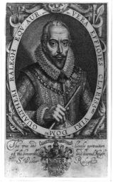 "Sir Walter Raleigh- the True and Lively." Engraving, no date. Image courtesy of Library of Congress. "Sir Walter Raleigh- the True and Lively." Engraving, no date. Image courtesy of Library of Congress.