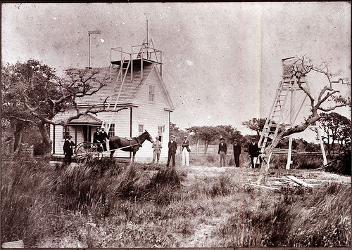 Weather Station, Hatteras Village, Roanoke Island, NC, no date (c.1900-1909). From the General Negative Collection, NC State Archives, call #: N-77-4-19. Weather Station, Hatteras Village, Roanoke Island, NC, no date (c.1900-1909). From the General Negative Collection, NC State Archives, call #: N-77-4-19.